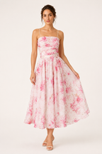 Romantisches Midikleid für Frauen mit Blumenmuster - Elira