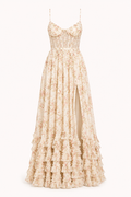Langes elegantes geblümtes Partykleid - Elara