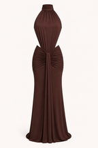Elegantes langes Kleid mit Neckholder für Frauen - Klara