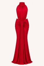 Elegantes langes Kleid mit Neckholder für Frauen - Klara