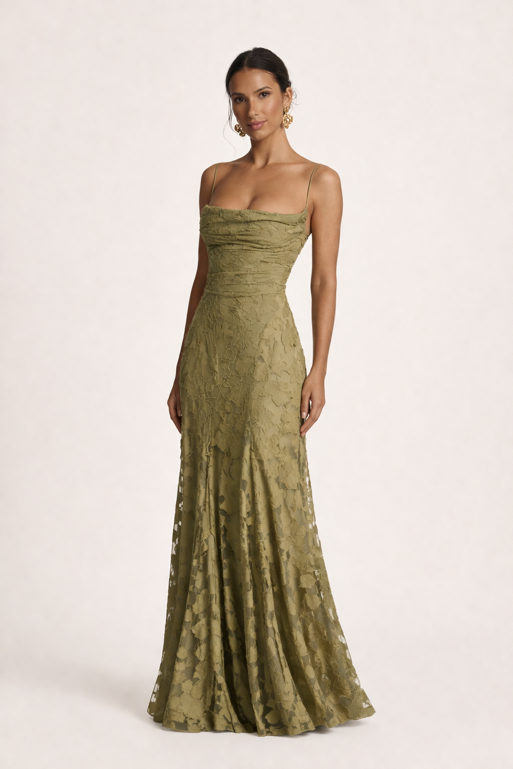 Langes elegantes trägerloses Kleid mit geradem Ausschnitt - Lily