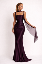 Ärmelloses, langes, elegantes, schmal geschnittenes Kleid für Frauen - Astrid