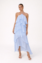 Damen Halfter langes Kleid elegantes Sommer Party Kleid - Kimberly