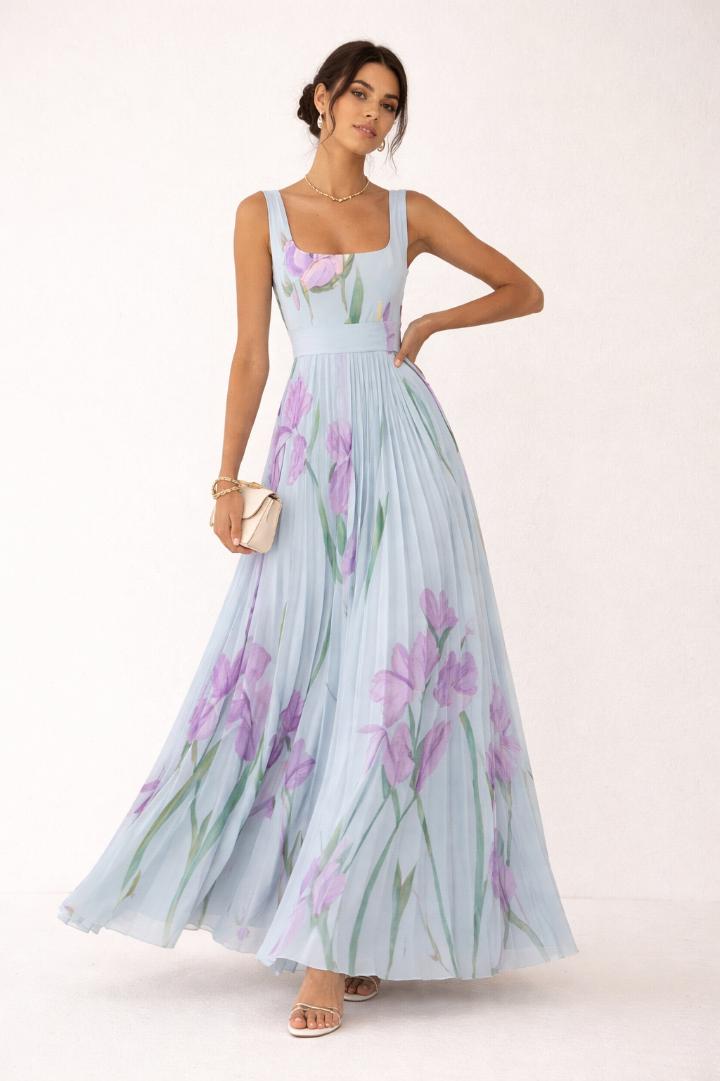 Langes geblümtes Sommerkleid für Frauen - Leonore