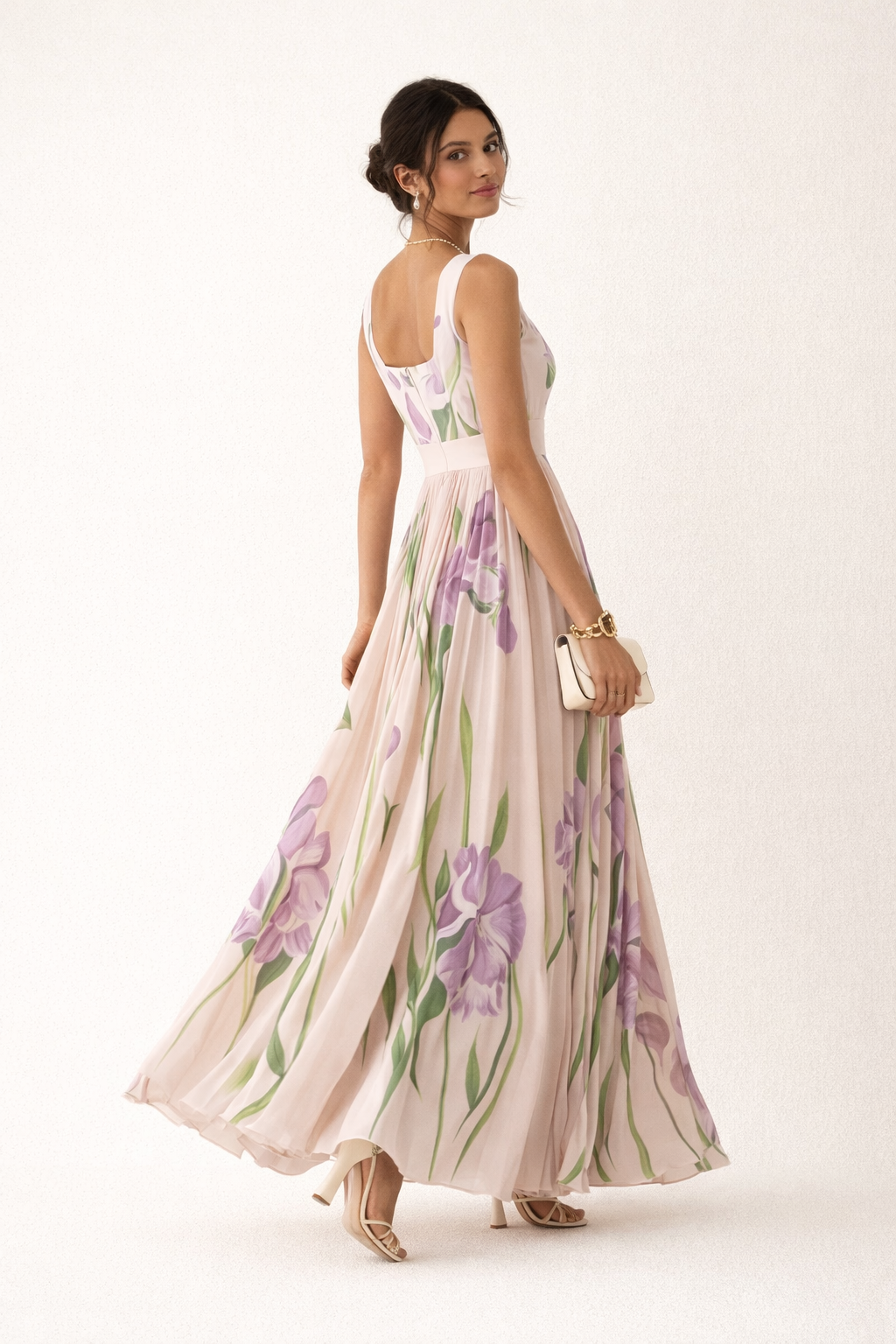 Langes geblümtes Sommerkleid für Frauen - Leonore