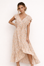Elegantes Midikleid mit Blumendruck für Damen - Paula