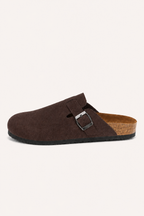 Geschlossene Unisex-Clogs mit verstellbarem Riemen, seitlicher Schnalle und offener Ferse – Hartmut