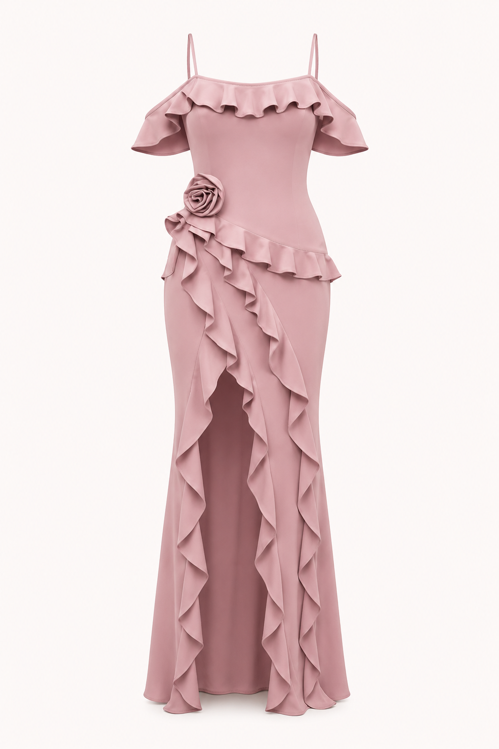 Elegantes Rüschenkleid für Hochzeitsgäste – Gisela