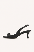 Damensandalen mit Absatz, eckiger Schuhspitze und offener Ferse – Ottilie