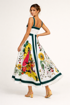 Maxikleid mit Blumendruck und breiten Trägern für Frauen - Nereyda