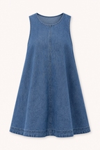 Kurzes, ärmelloses Jeanskleid für Frauen - Elske