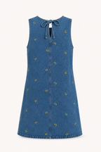 Kurzes ärmelloses Kleid aus Denim für Frauen - Leni