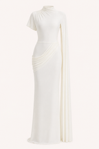 Langes Kleid für Frauen mit elegantem Rollkragen - Mirna