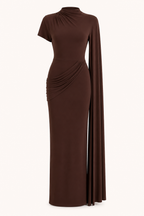 Langes Kleid für Frauen mit elegantem Rollkragen - Mirna