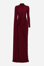 Langes Kleid mit langen Ärmeln elegantes Hochzeitsgastkleid - Gisela