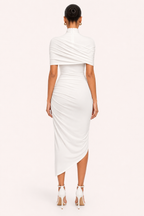 Damen Midikleid elegant Rollkragen Hochzeit Gast - Katja