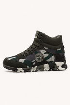 Lässige Damenstiefeletten mit Camouflage-Muster und mittlerem Schaft – Georgina