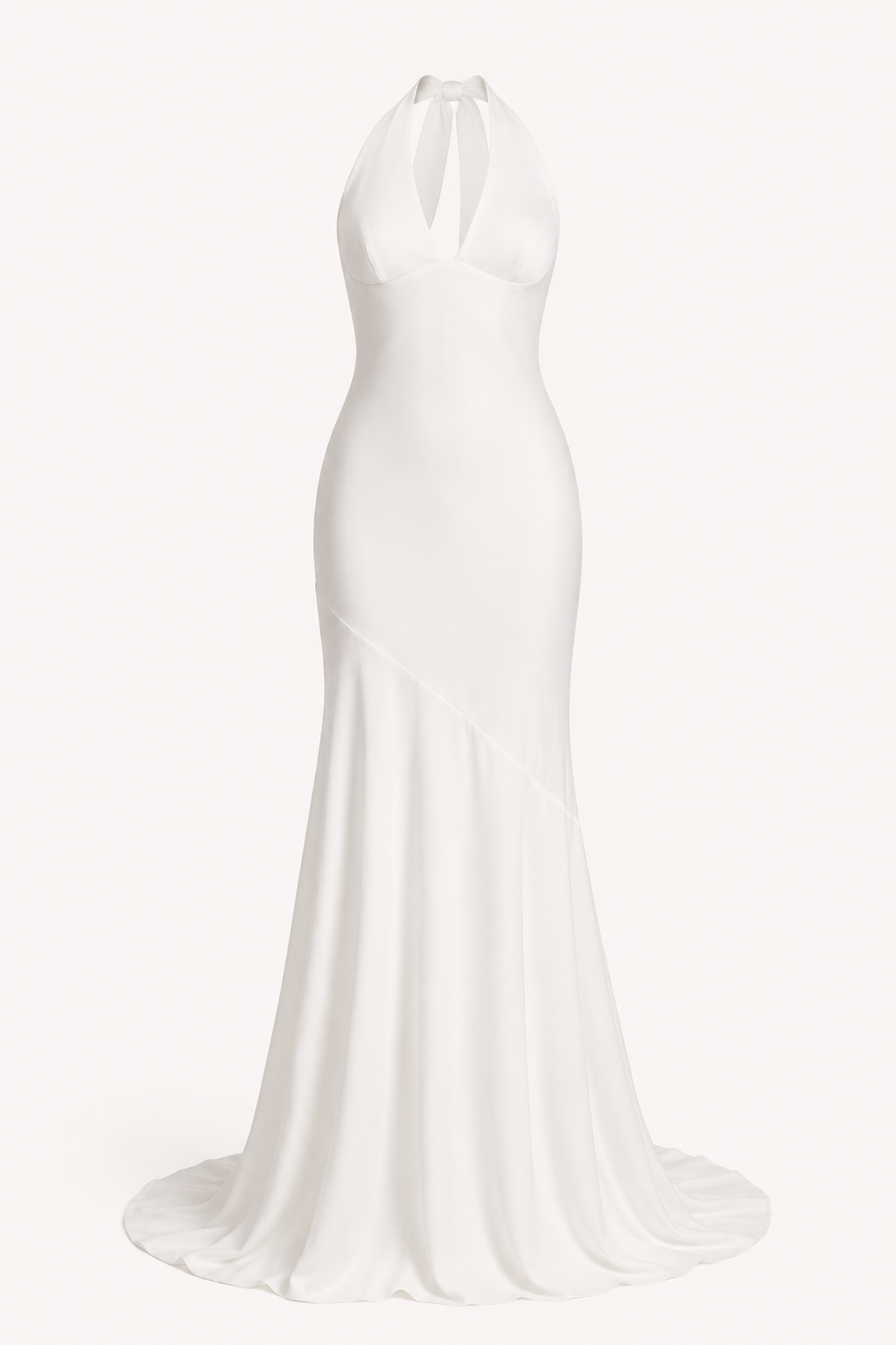 Langes Halter-Kleid für Damen im Meerjungfrauen-Schnitt – Dagmar