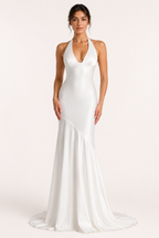 Langes Halter-Kleid für Damen im Meerjungfrauen-Schnitt – Dagmar