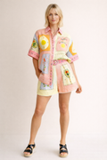 Leinenset mit bequemen Shorts für Frauen - Monroe
