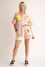 Leinenset mit bequemen Shorts für Frauen - Monroe