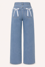 Damenjeans mit hoher Leibhöhe und geradem Bein, lässiger Stil – Lena