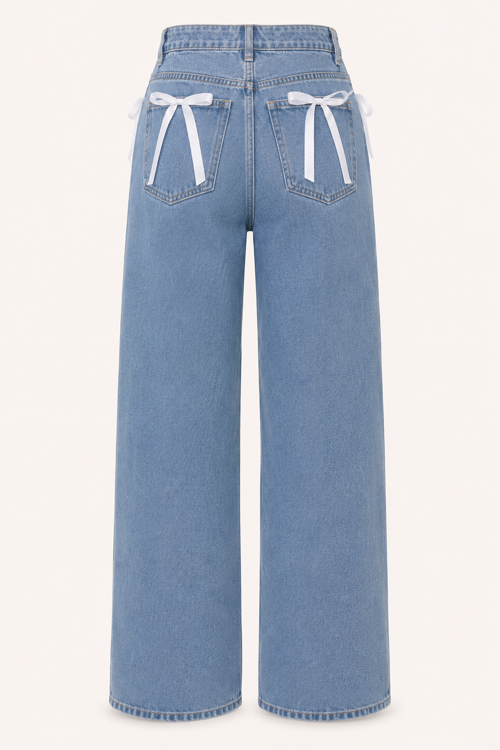 Damenjeans mit hoher Leibhöhe und geradem Bein, lässiger Stil – Lena