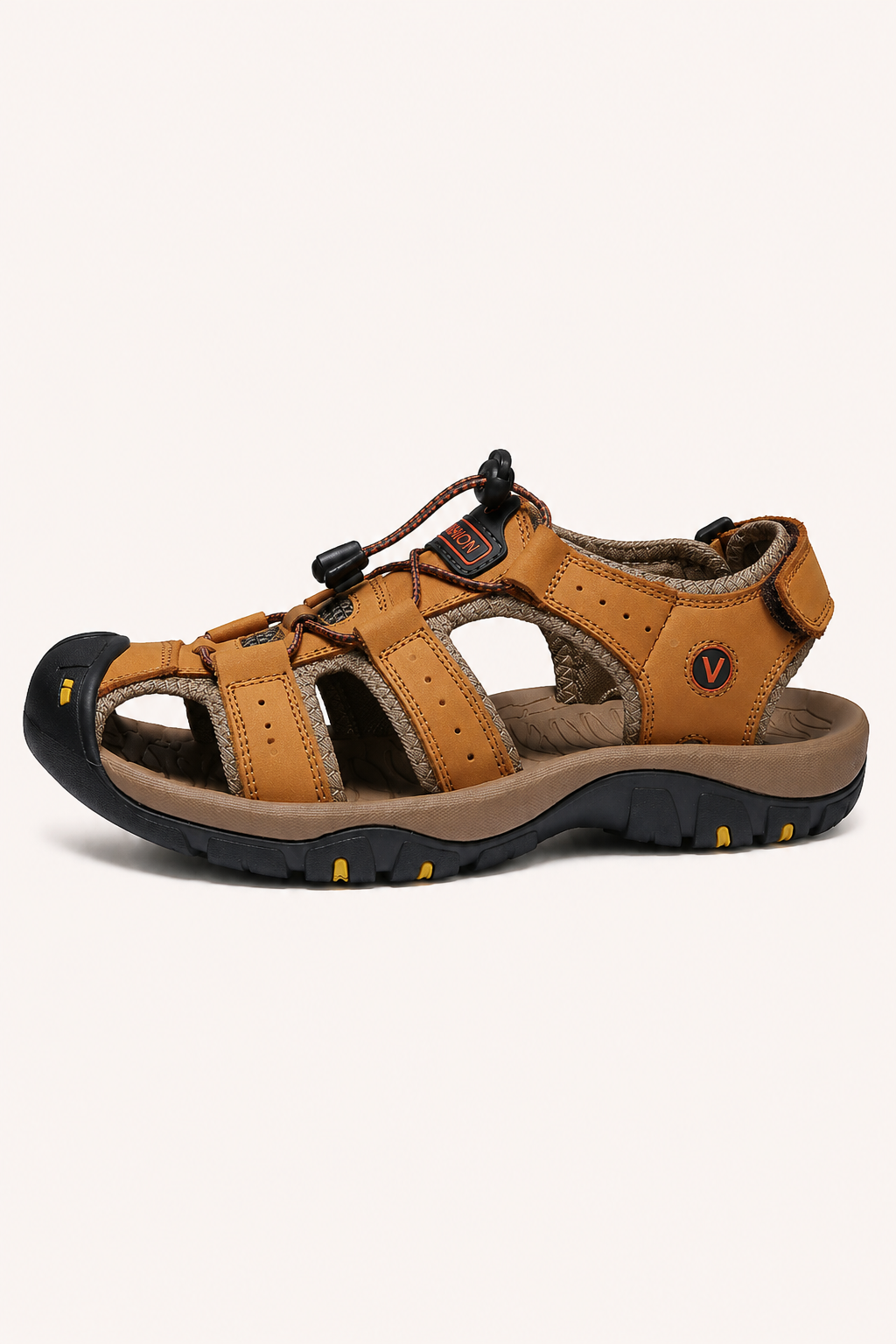 Trekking-Sandalen für Herren mit verstärkter Zehenkappe und verstellbarem Schnürsenkel – Viktor