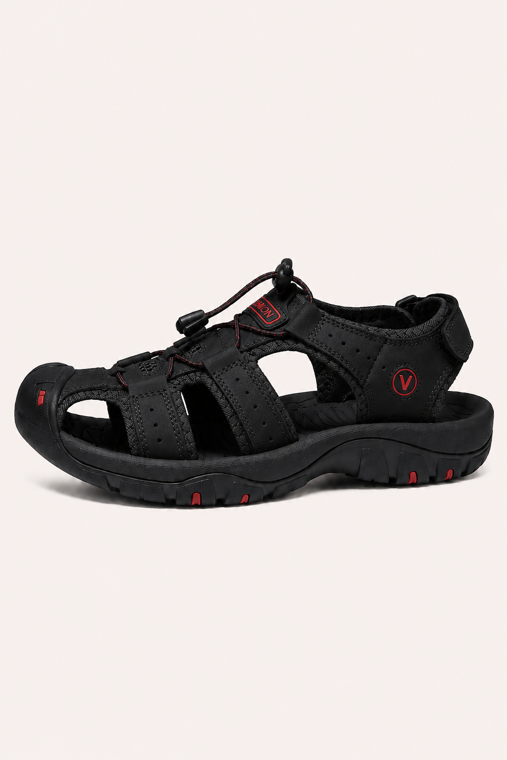 Trekking-Sandalen für Herren mit verstärkter Zehenkappe und verstellbarem Schnürsenkel – Viktor