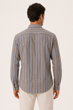 Herren Sommer casual smart casual vertikal gestreiftes Hemd - Ralf