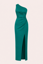 Langes, einseitiges Abendkleid für Damen mit Schlitz – Petra