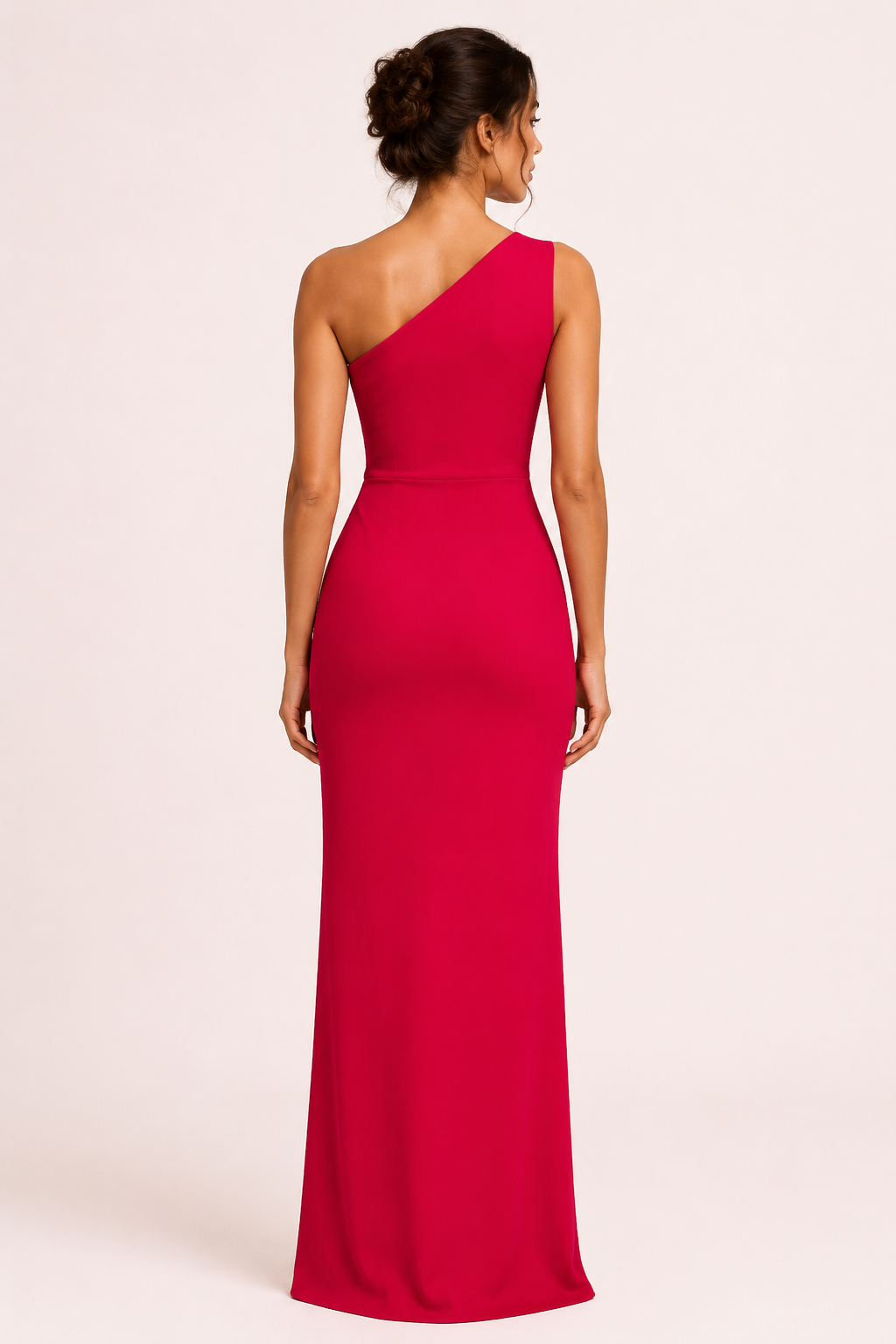 Langes, einseitiges Abendkleid für Damen mit Schlitz – Petra