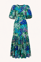 Geblümtes Midikleid mit Puffärmeln - Nani