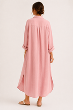Langes Hemdblusenkleid für Frauen - Shanik