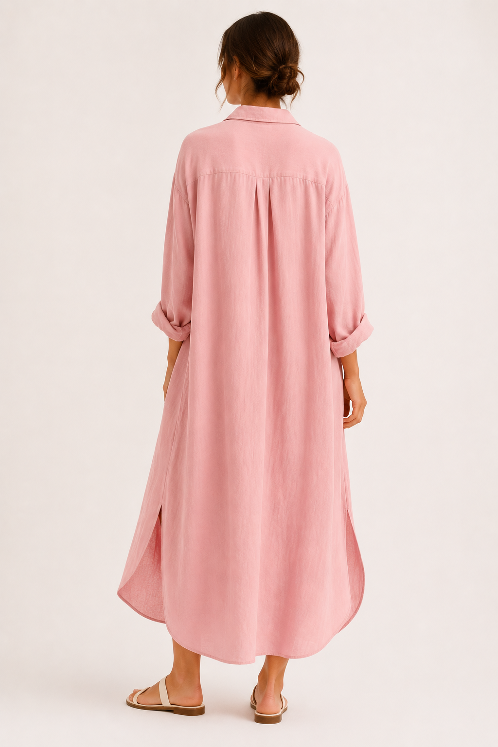 Langes Hemdblusenkleid für Frauen - Shanik