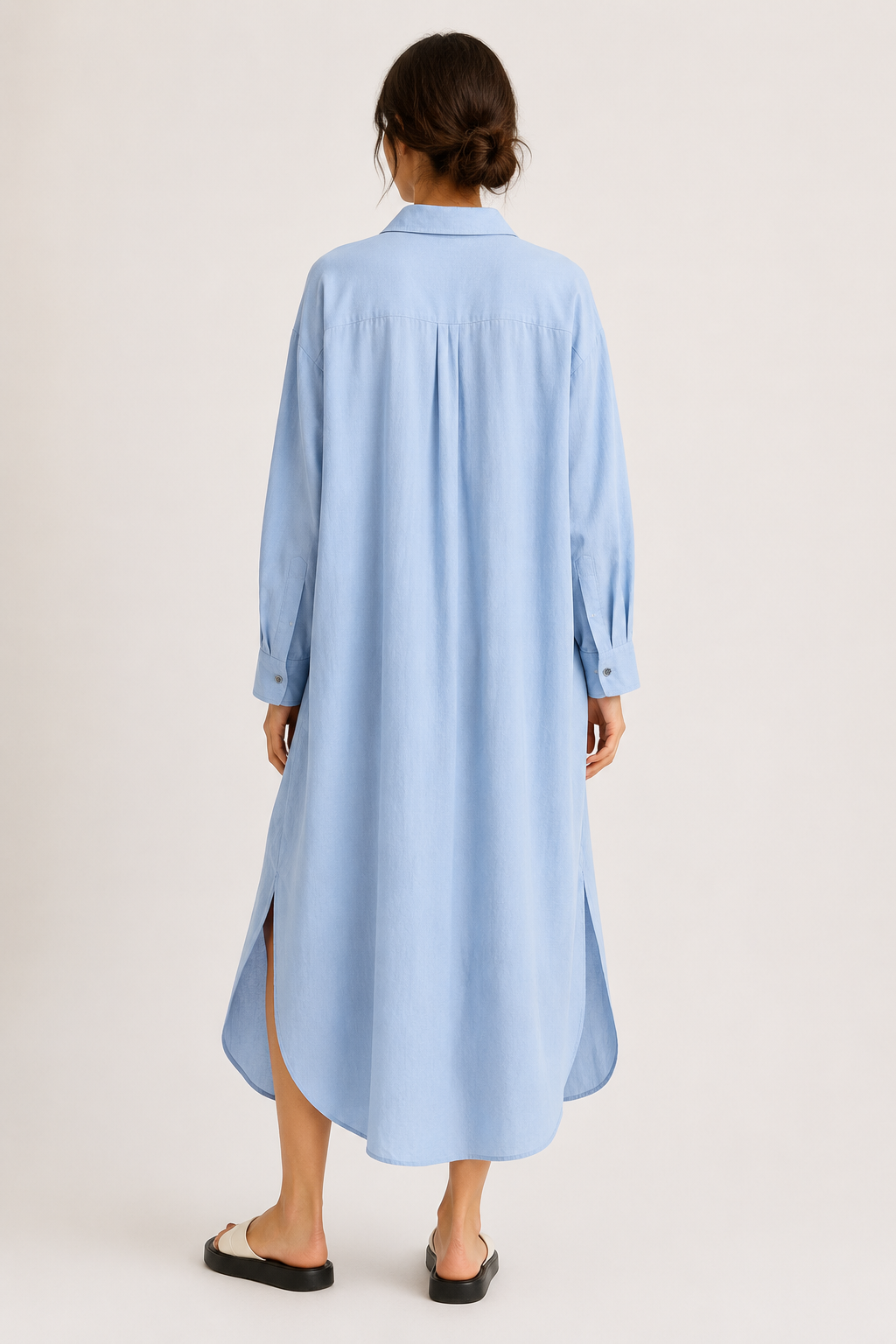 Langes Hemdblusenkleid für Frauen - Shanik