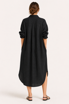 Langes Hemdblusenkleid für Frauen - Shanik
