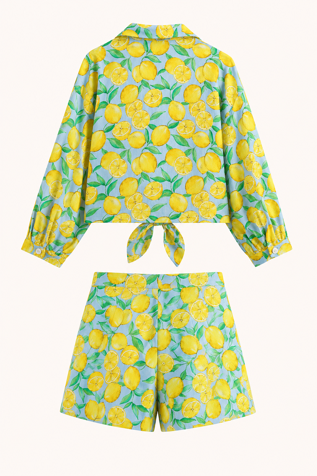 Damen-Set Sommer-Shorts mit Zitronenprint - Jorinde