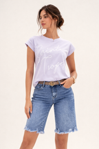 Jeansshorts für Frauen mit ausgefranstem Rand - Klary