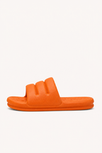 Flache gepolsterte Damen-Slider-Sandalen - Ingrid