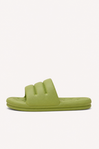 Flache gepolsterte Damen-Slider-Sandalen - Ingrid