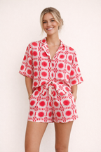 Bequemes, lässiges, bedrucktes Damen-Set für den Sommer - Silvia