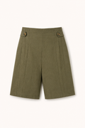 Hochgeschlossene Damen-Shorts mit seitlichen Knöpfen - Maren