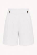 Hochgeschlossene Damen-Shorts mit seitlichen Knöpfen - Maren