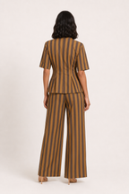 Elegantes Set aus kurzärmeliger Bluse und Hose – Caussie