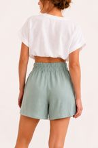 Damen-Shorts mit weitem Bein und elastischer Taille - Klara