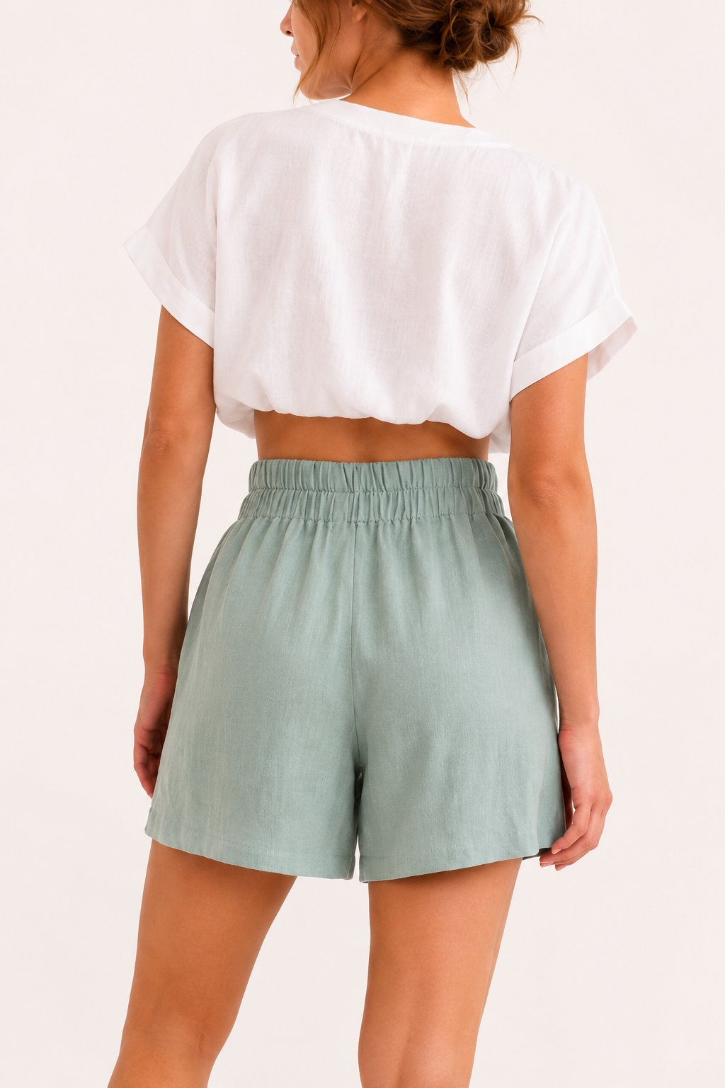 Damen-Shorts mit weitem Bein und elastischer Taille - Klara