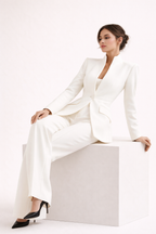 Damenblazer, taillierter Blazer, elegante Schlaghosen - Rita