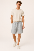 Herren Bermudashorts aus Leinen mit Gummizug - Levin