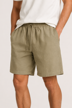 Herren Bermudashorts aus Leinen mit Gummizug - Levin